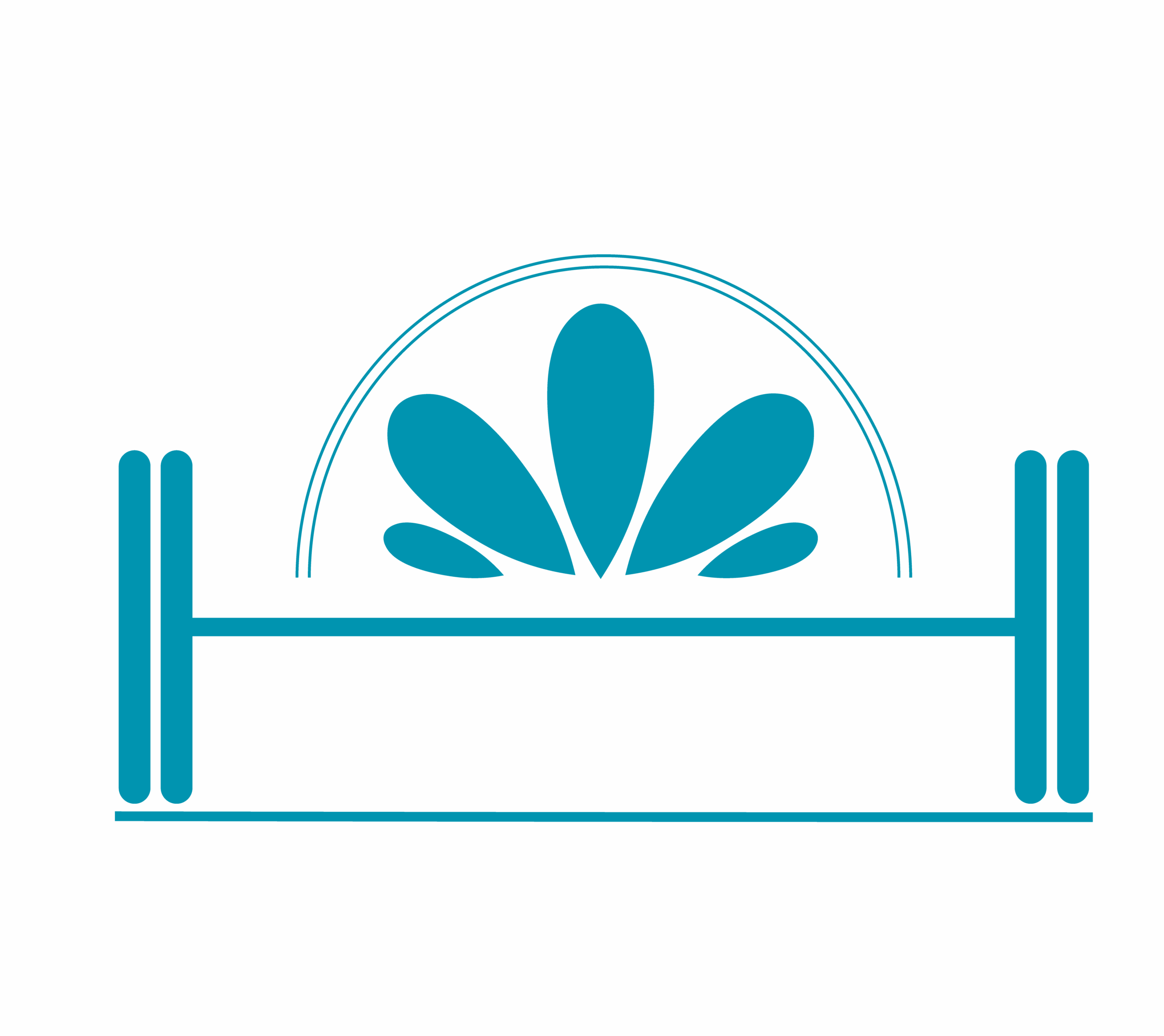 A barbell with the Pregnancy and Postpartum PT logo above it. This represents how our strength program goes hand-in-hand with our PT program